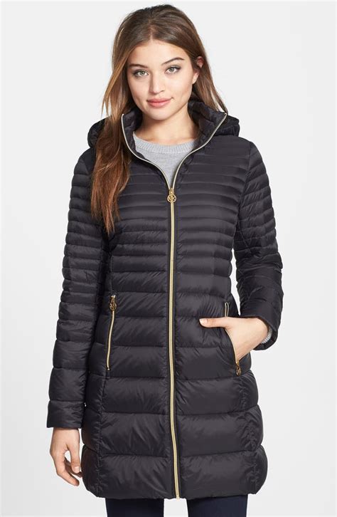 michael kors packable down fill women's|michael kors lightweight down coat.